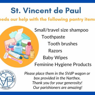 SVdP Seeking Pantry donations